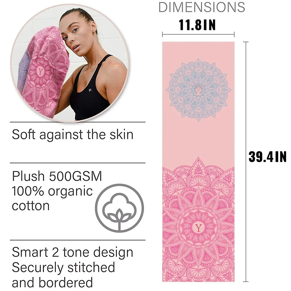 Small 💯 Organic Cotton Yoga Towel